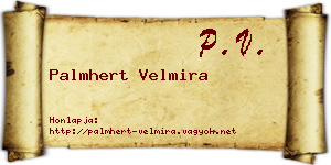 Palmhert Velmira névjegykártya